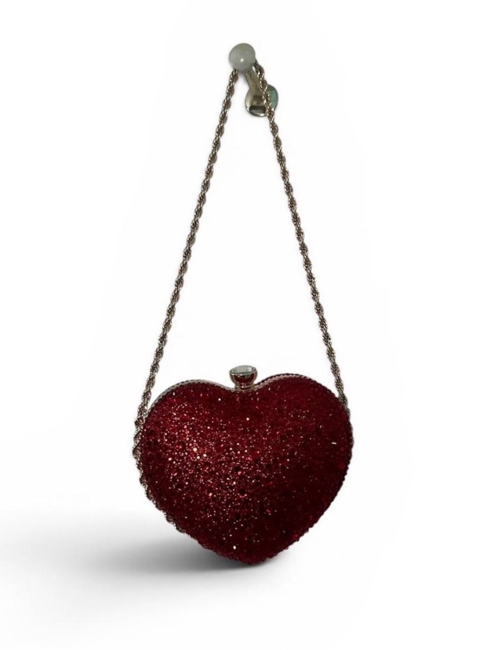 Bedazzled Red Heart Purse // worn once